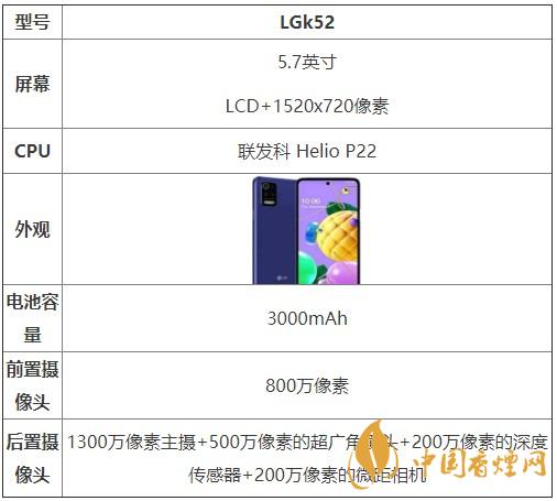 LGk52參數配置-LGk52參數配置詳情